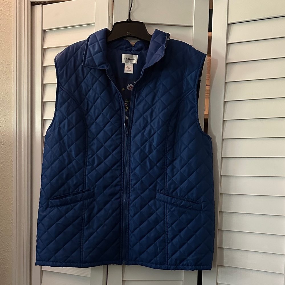 Chic Navy Quilted Vest for Women